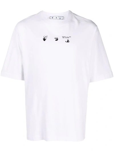 Arrows-motif Graffiti-print T-shirt In White