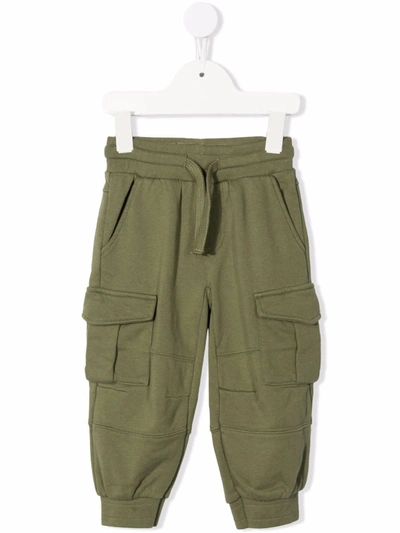 Shop Stella Mccartney Drawstring Cargo Trousers In Green