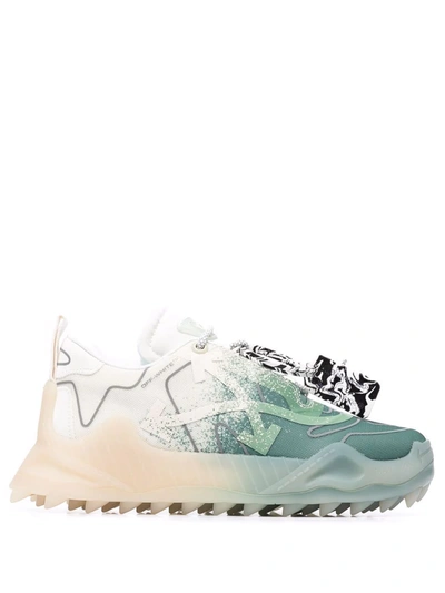 Shop Off-white Odsy Mesh Low-top Sneakers In Green ,neutral