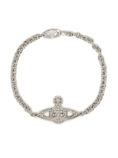 Shop Vivienne Westwood Embellished Bas Relief Bracelet In Silver