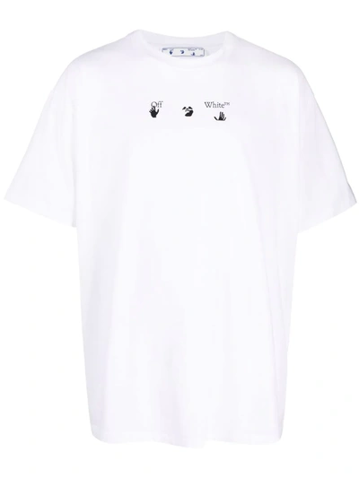 Off-white Arrows-motif Graffiti-print T-shirt In White | ModeSens