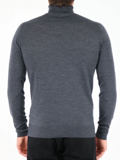 Shop John Smedley Gray Extrafine Wool Sweater In Grey