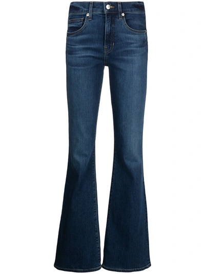 Shop Veronica Beard Beverly High-rise Flared Jeans In Blue