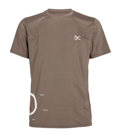 Shop District Vision Peace-tech T-shirt In Grey