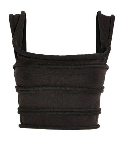 Shop Alexander Wang Cincher Crop Top In Black