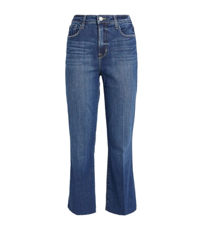 Shop L Agence Kendra Cropped Flare Jeans In Blue