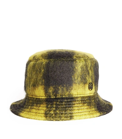 Shop Maison Michel Mohair-blend Jason Bucket Hat In Black
