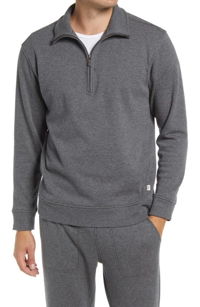 Shop Ugg Zeke Half-zip Pullover In Charcoal Heather