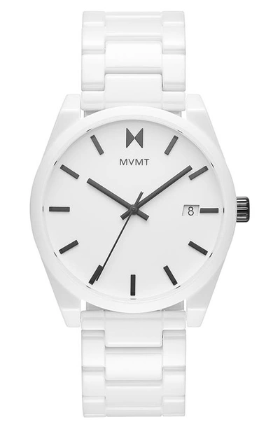Shop Mvmt Watches Element Ceramic Bracelet Watch, 43mm In White