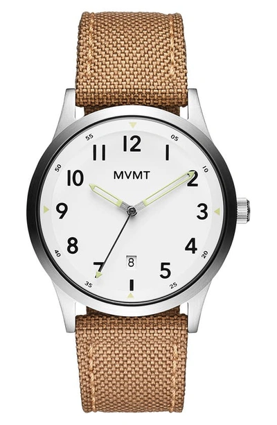 Shop Mvmt Field Nylon Strap Watch, 41mm In White