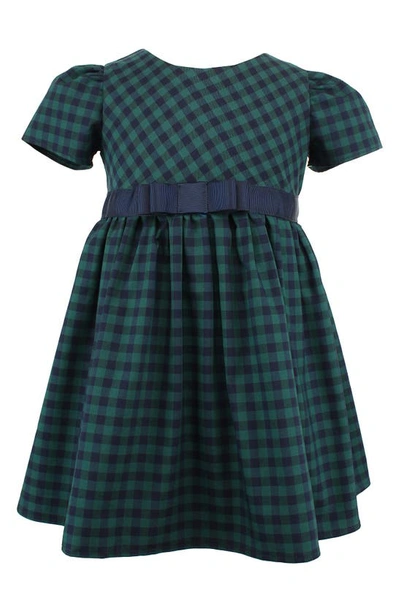 Shop Popatu Kids' Check Fit & Flare Dress In Green