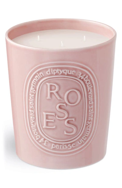 Shop Diptyque Rose Scented Candle, 21.1 oz In Pink Vessel