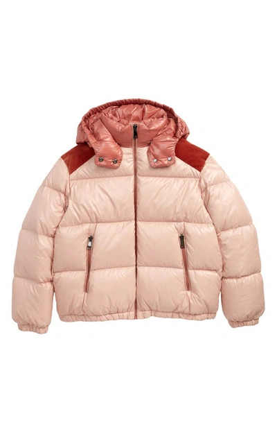 Shop Moncler Kids' Chouelle Logo Water Resistant Down Puffer Jacket In Pink