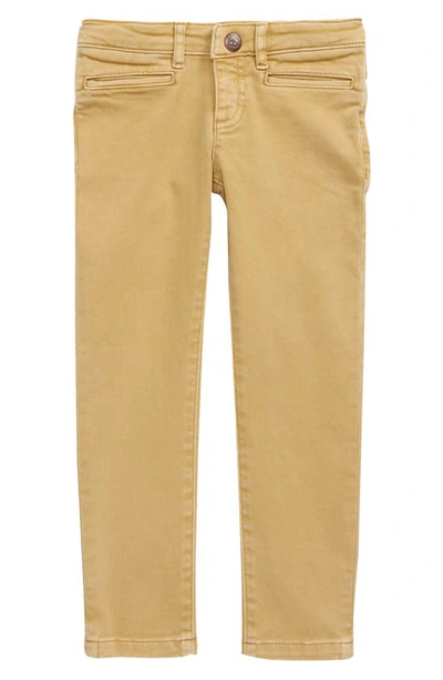 Shop Bonpoint Kids' Organic Stretch Cotton Skinny Pants In Paille