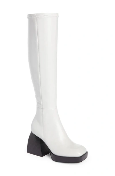 Shop Jeffrey Campbell Dauphin Over The Knee Boot In Light Grey