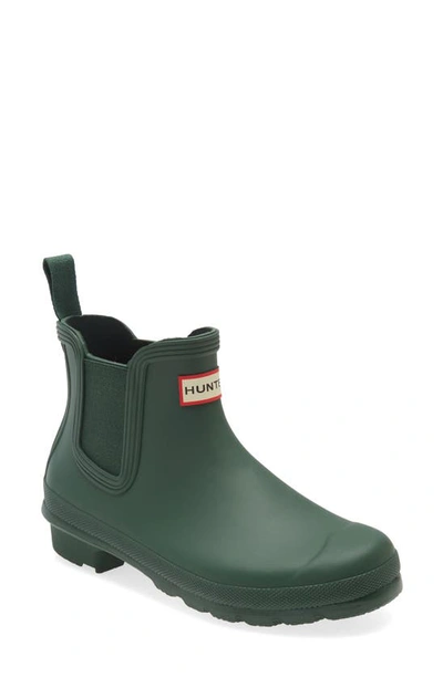 Shop Hunter Original Waterproof Chelsea Rain Boot In  Green
