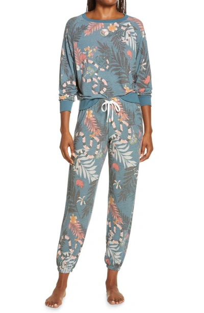 Shop Honeydew Intimates Star Seeker Brushed Jersey Pajamas In Laurel Leaves