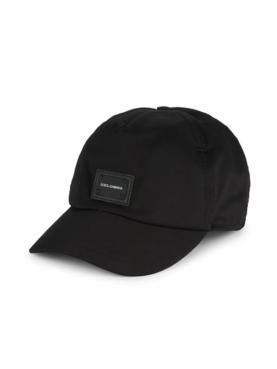 Shop Dolce & Gabbana Kid's Logo Baseball Cap In Black