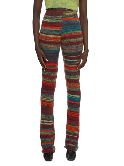 Shop Agr Striped Knit Pants In Neutral