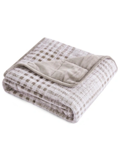 Shop Dreamnest Velvet To Velvet Weighted Throw Blanket, 15 Lb Bedding In Cashmere