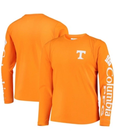 Shop Columbia Youth Big Boys Tennessee Orange Tennessee Volunteers Pfg Terminal Tackle Long Sleeve Omni-shade T-sh