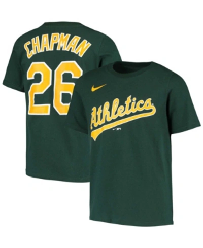 Shop Nike Big Boys Matt Chapman Green Oakland Athletics Player Name And Number T-shirt