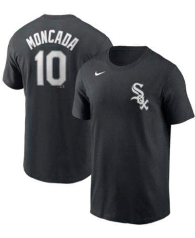 Shop Nike Big Boys Yoan Moncada Black Chicago White Sox Player Name And Number T-shirt