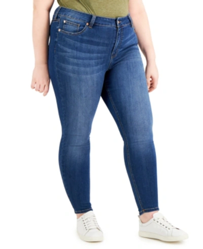 Shop Celebrity Pink Trendy Petite Plus Size Skinny Jeans In Governor