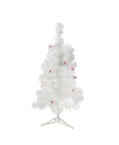 Shop Northlight 2' Pre-lit White Pine Slim Artificial Christmas Tree