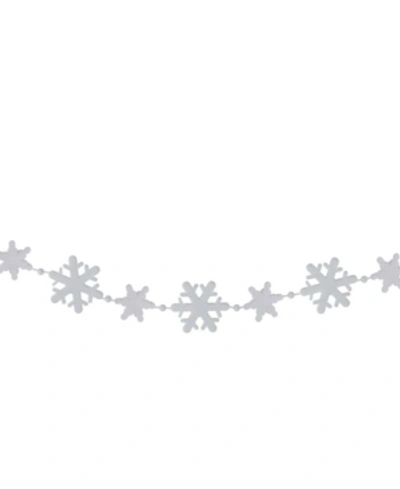 Shop Northlight Snowflake Beaded Christmas Garland In White