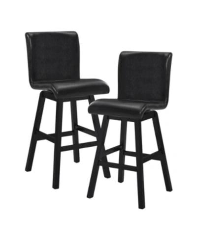 White Label Emma Height Swivel Stool, Set Of 2 In Dark Brown