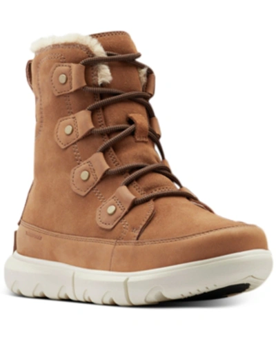 Shop Sorel Explorer Ii Joan Lug Sole Boots Women's Shoes In Velvet Tan, Fawn