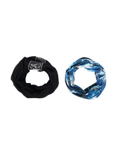 Shop Molo Printed Scarf Pack In Black