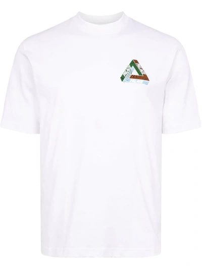Shop Palace Tri-tex Logo-print T-shirt In White