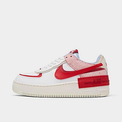 Shop Nike Women's Air Force 1 Shadow Casual Shoes In Summit White/gym Red/aluminum/university Red