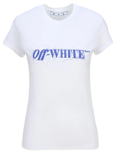 Shop Off-white Pen Logo T-shirt In White