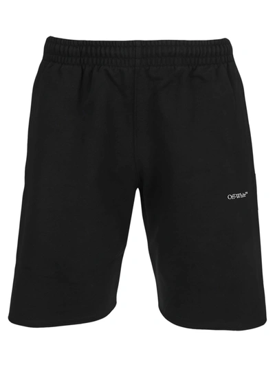 Shop Off-white Off White Tornado Arrows-print Sweat Shorts In Black