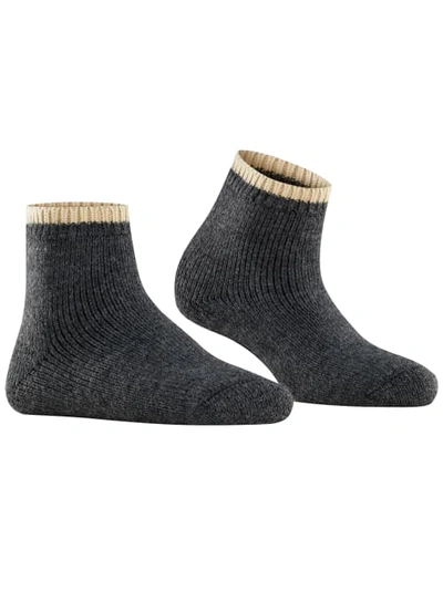 Shop Falke Cosy Plush Ankle Socks In Anthracite