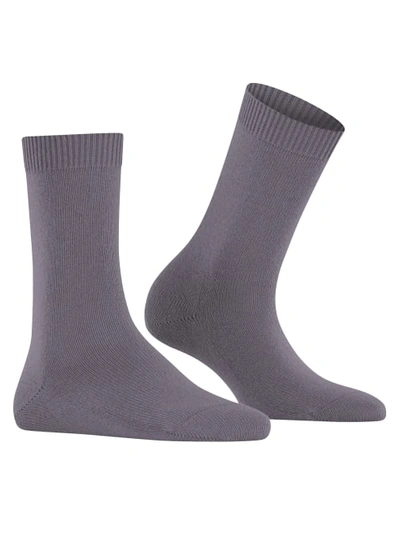 Shop Falke Cosy Wool Socks In Purple Haze