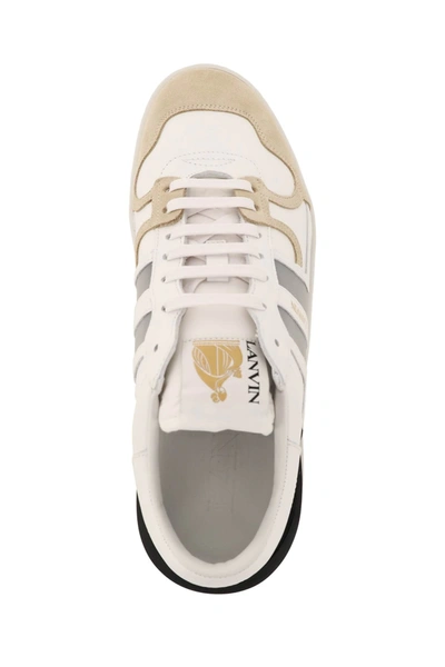 Shop Lanvin Low-top Clay Sneakers In White,beige,black
