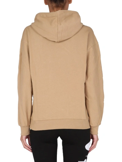 Shop Disclaimer Sweatshirt With Logo Print In Beige