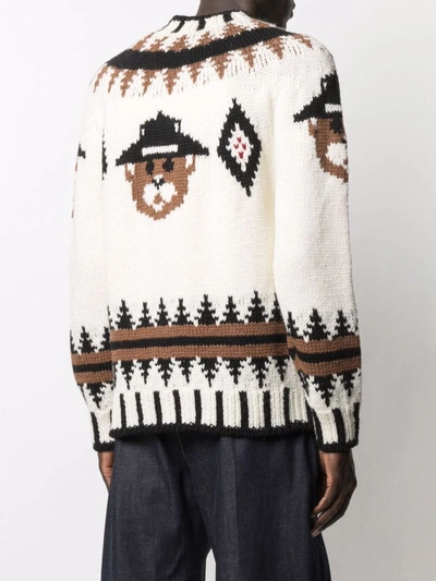 Shop Dsquared2 Intarsia-knit Wool Jumper In Mixed Colours