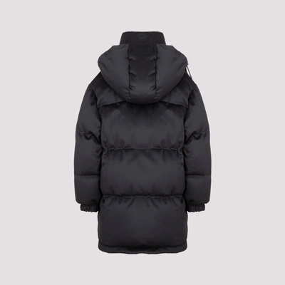Shop Simonetta Ravizza Wool Down Jacket Wintercoat In Black