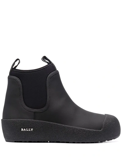 Shop Bally Gadey Shearling Ankle-boots In Schwarz