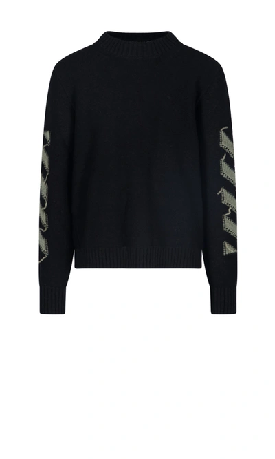 Shop Off-white "reverse Arrow" Sweater In Black