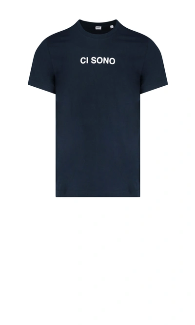 Shop Aspesi "ci Sono" T-shirt In Blue