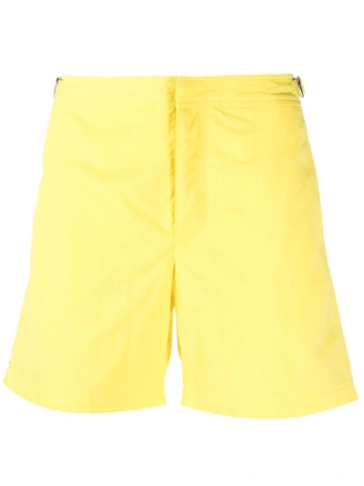 Shop Orlebar Brown Bulldog Swim Shorts In Yellow