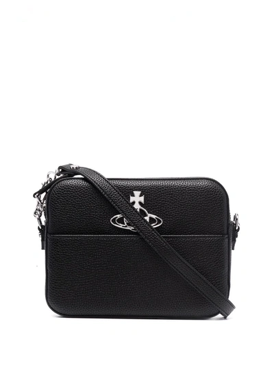 Shop Vivienne Westwood Logo-plaque Shoulder Bag In Black