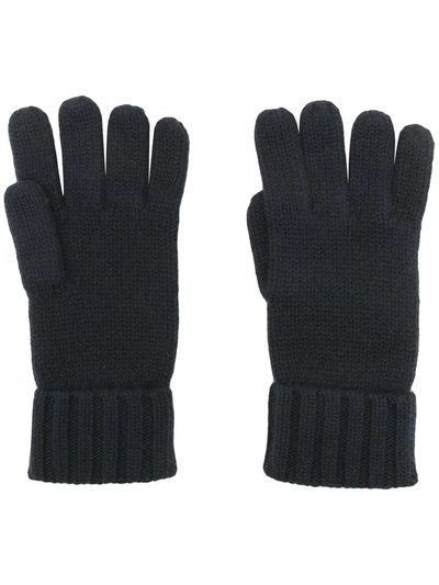 Shop N•peal Chunky-knit Organic-cashmere Gloves In Blau