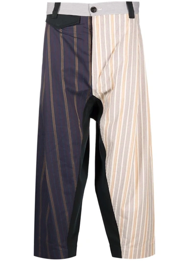 Shop Vivienne Westwood Macca Striped Trousers In Nude